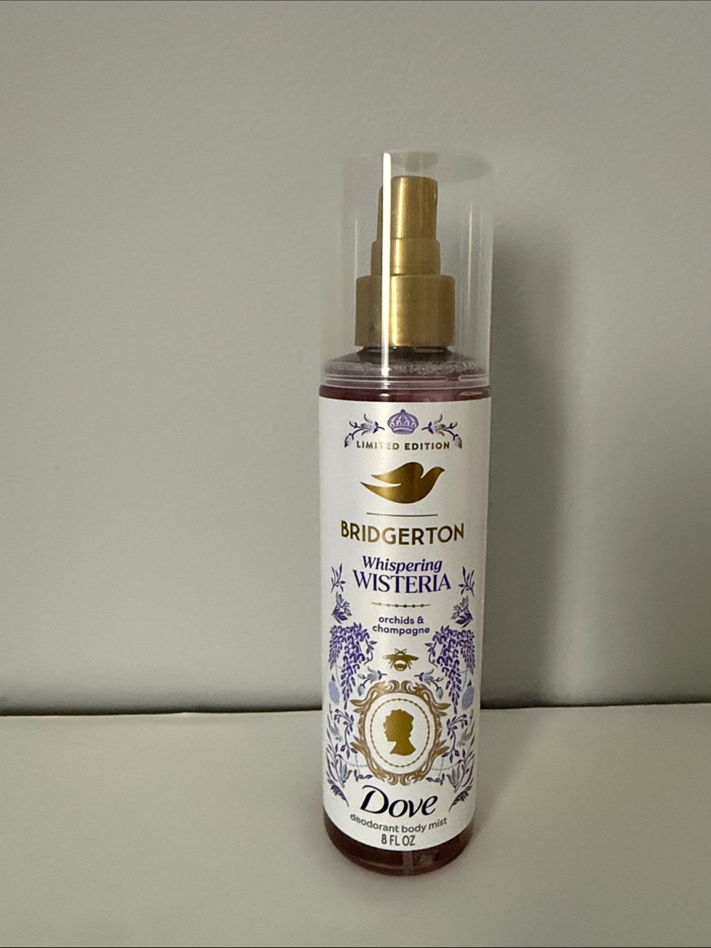 Dove Bridgerton Whispering Wisteria Body Mist - Purple & Gold
